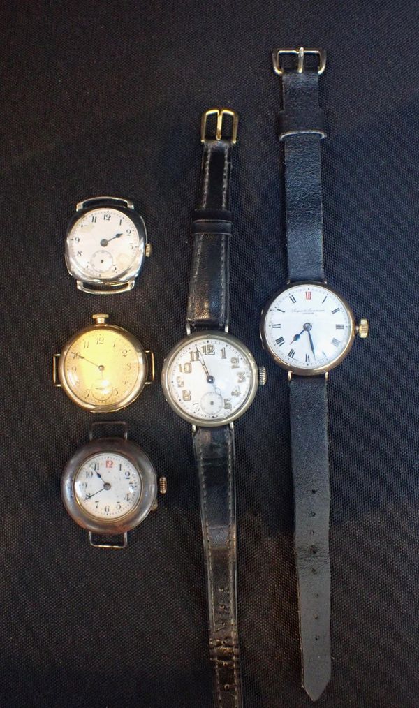 WALTHAM: A GOLD PLATED TRENCH WATCH