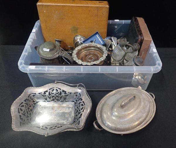 A COLLECTION OF SILVER-PLATED WARES