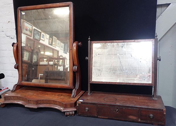 A VICTORIAN MAHOGANY DRESSING MIRROR