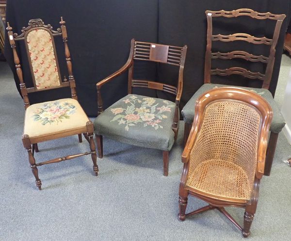 A VICTORIAN ROSEWOOD CHILD'S CHAIR