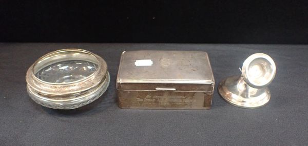 A SILVER CIGARETTE BOX