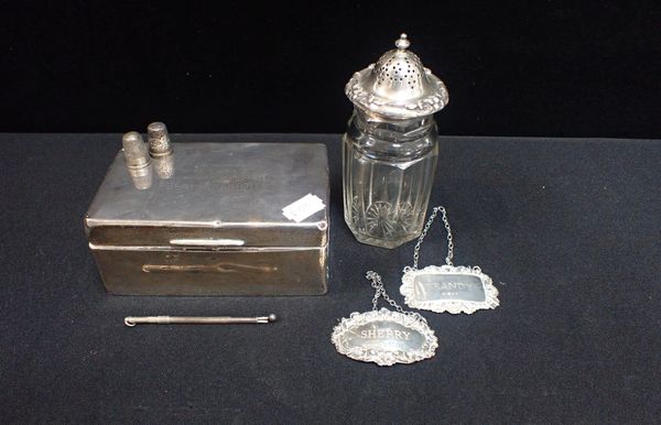 A SILVER CIGARETTE BOX