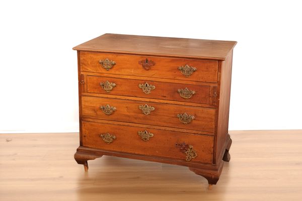 A GEORGE III MAHOGANY SECRETAIRE CHEST