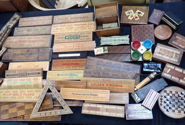 A COLLECTION OF ADVERTISING CRIBBAGE BOARDS