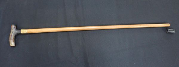 AN 18ct GOLD MOUNTED WALKING STICK
