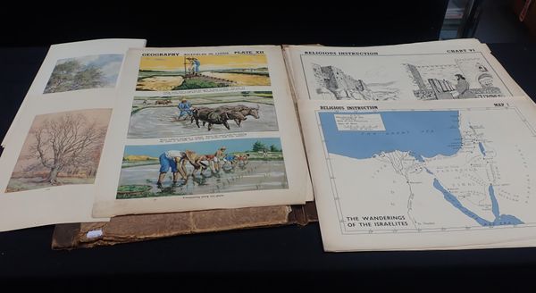 A FOLDER OF EDUCATIONAL SCHOOL PRINTS