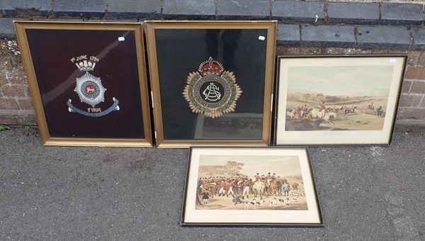 PAIR OF REGIMENTAL EMBROIDERIES
