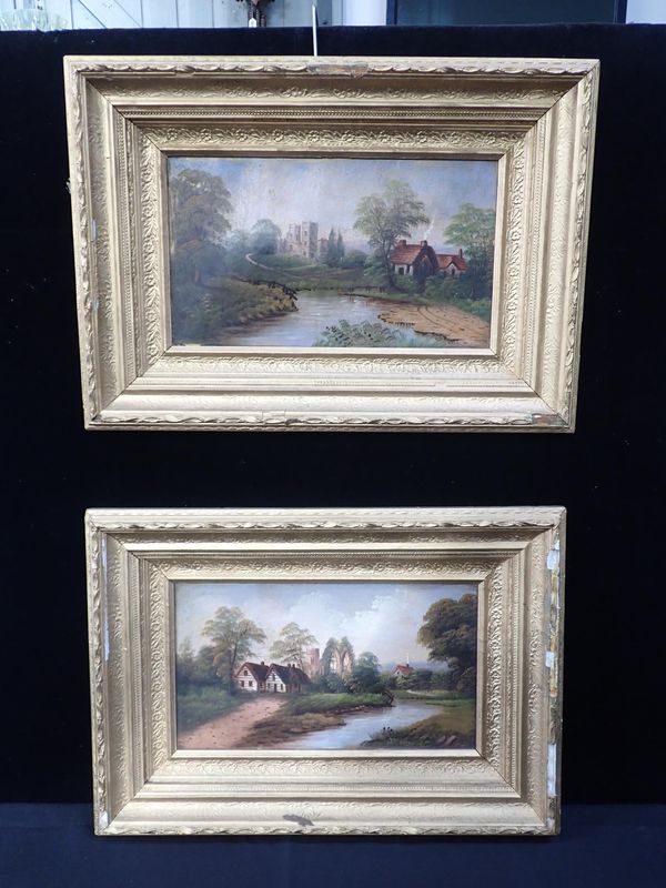 ENGLISH SCHOOL, 19TH CENTURY A pair of studies of cottages in landscapes,