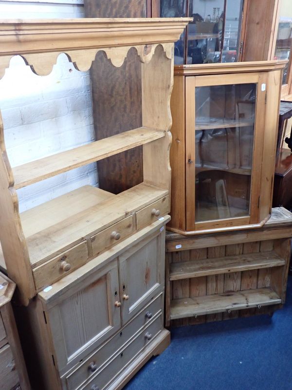 A 19th CENTURY STRIPPED PINE  NIGHT COMMODE