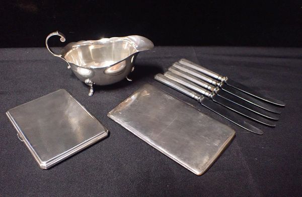 TWO SILVER CIGARETTE CASES