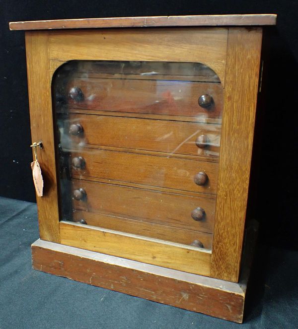 A 19th CENTURY MAHOGANY COLLECTOR'S CABINET