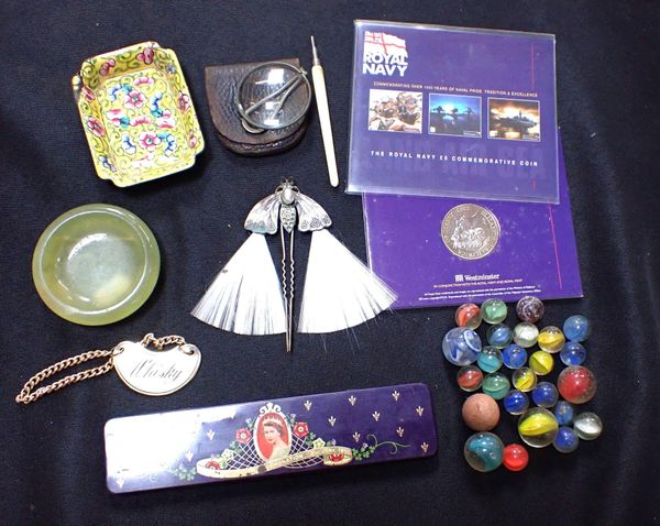 AN ASPREY OF LONDON ONYX PIN DISH