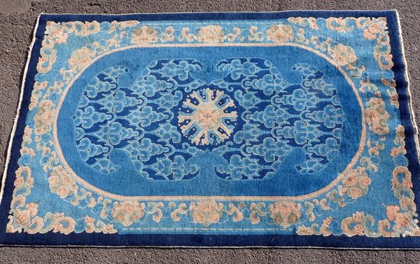 A BLUE GROUND CHINESE RUG