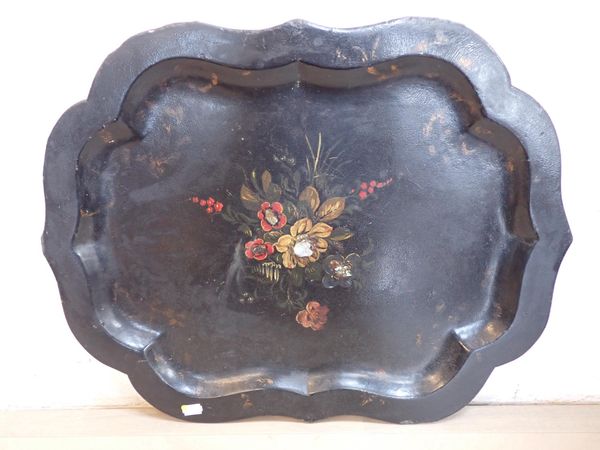 A VICTORIAN PAPIER MACHE TRAY