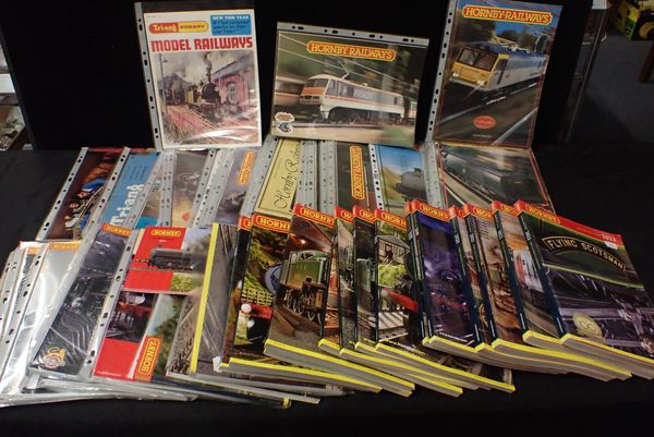 A LONG RUN OF TRIANG/HORNBY  RAILWAY CATALOGUES