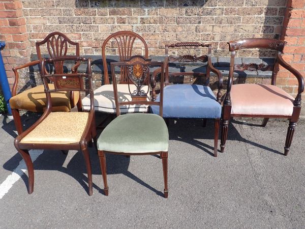 TWO REGENCY MAHOGANY ARMCHAIRS