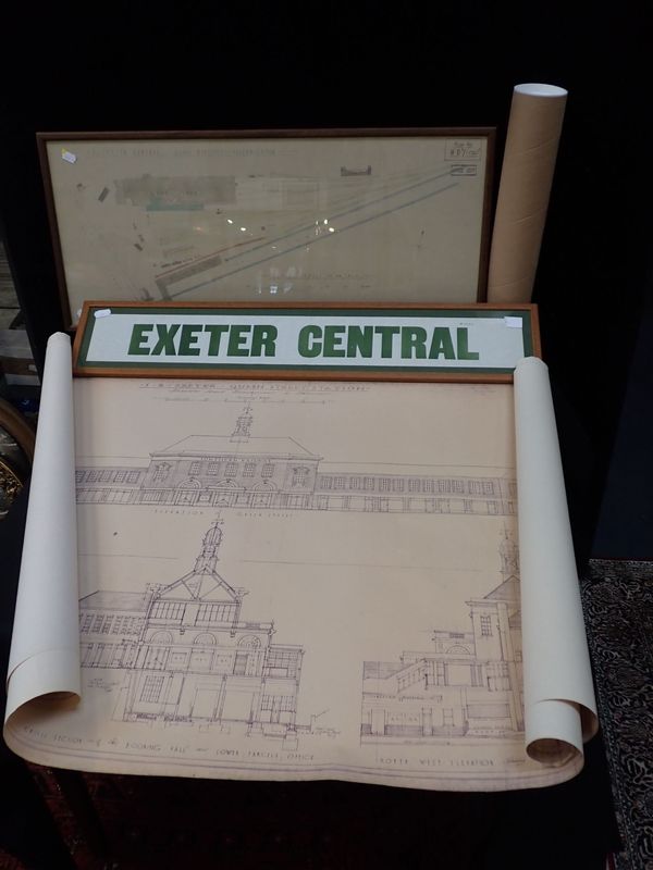 ITEMS OF EXETER/ SOUTHERN RAILWAY INTEREST: A GOODS  WAREHOUSE PLAN