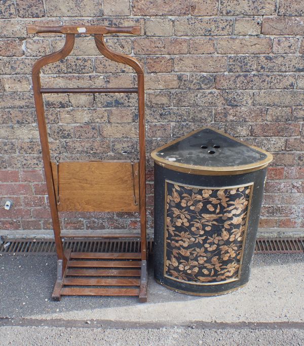 A  BEECH VALET STAND WITH TROUSER PRESS