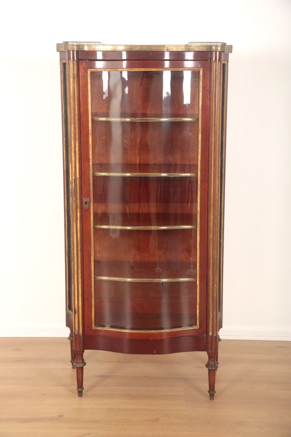 A LOUIS XVI STYLE MAHOGANY VITRINE