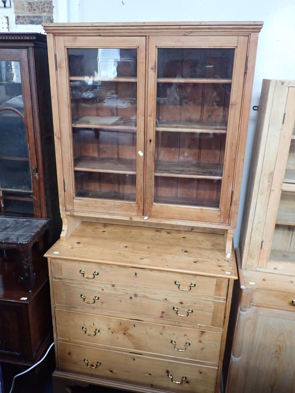 A 19th CENTURY SECRETAIRE CHEST