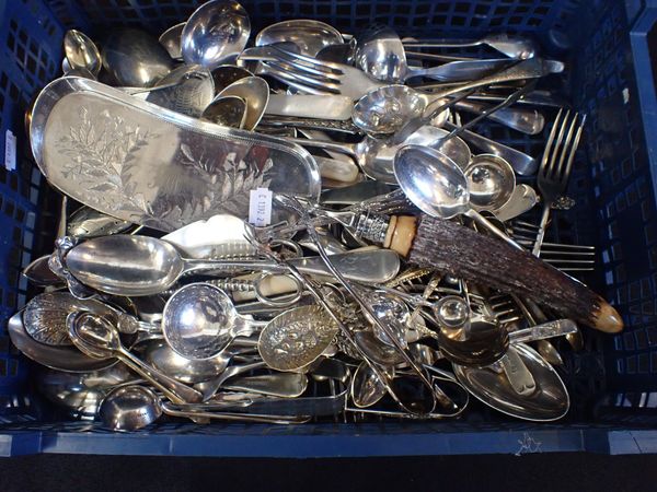 A QUANTITY OF SILVER-PLATED CUTLERY