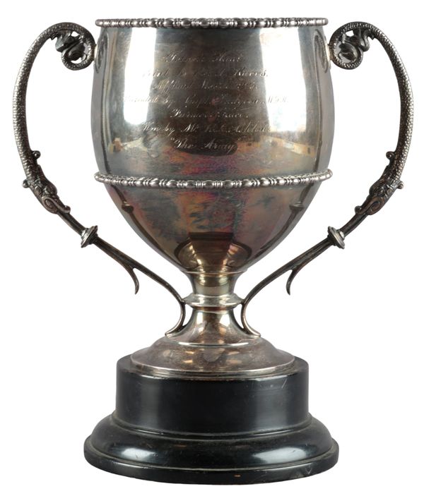 A GEORGE V SILVER POINT TO POINT TROPHY