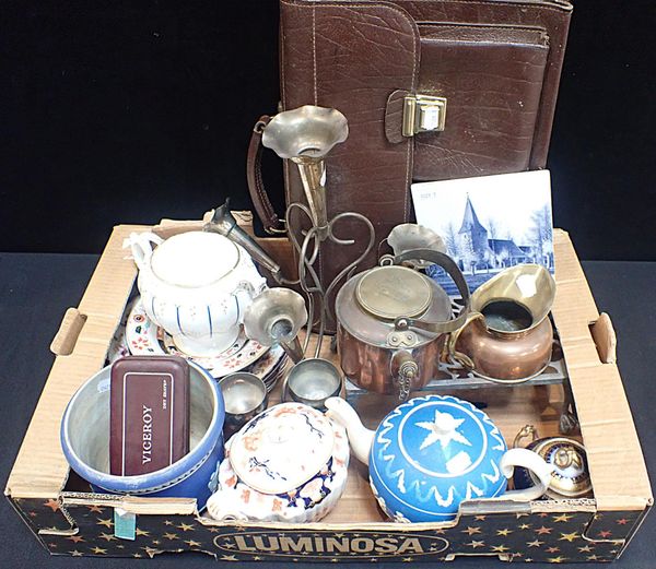 A SILVER-PLATED EPERGNE, AND OTHER ITEMS