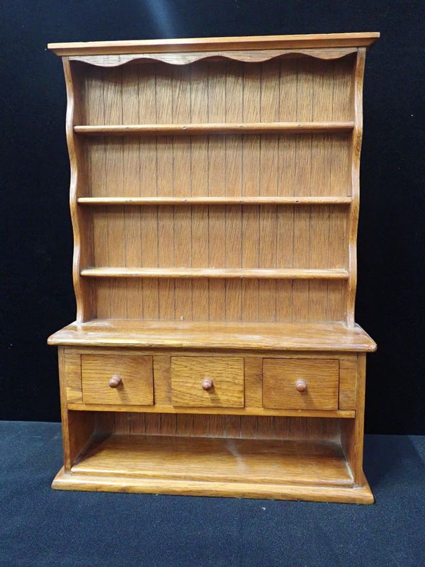 STAINED PINE MINIATURE DRESSER