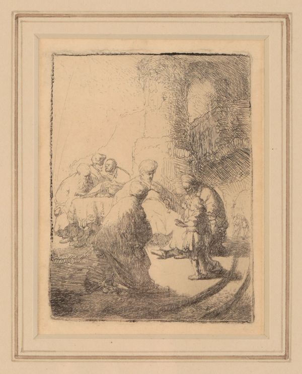 AFTER REMBRANDT VAN RIJN (1606-1669) 'Christ Disputing with the Doctors: Small Plate'