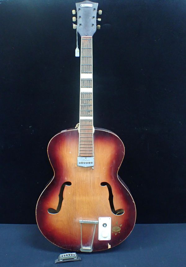 A HOYER/HOFNER  ROSETTI ELECTRO-ACOUSTIC GUITAR