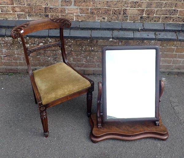 A REGENCY ROSEWOOD DINING CHAIR, ATTRIBUTED TO GILLOWS