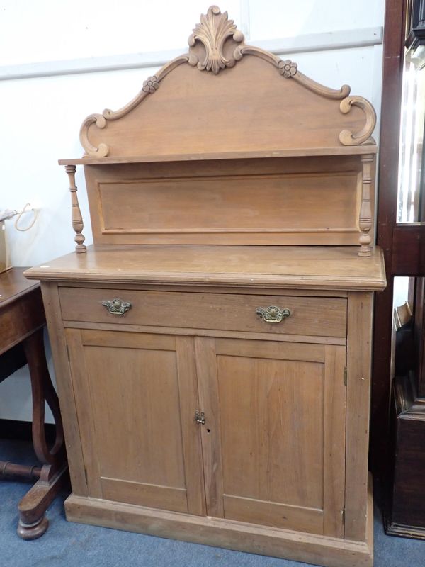 A VICTORIAN CHIFFONIER, WITH SCROLLED BACK