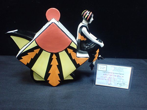 LORNA BAILEY: ART DECO LADY DIAMOND TEAPOT
