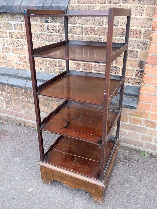 A 19th CENTURY MAHOGANY ETAGERE