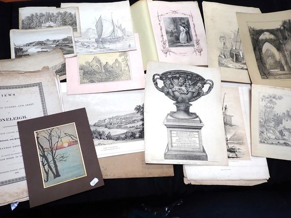 AN ALBUM OF EARLY-MID 19th CENTURY ENGRAVINGS