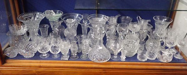 A CUT GLASS SHIP'S DECANTER