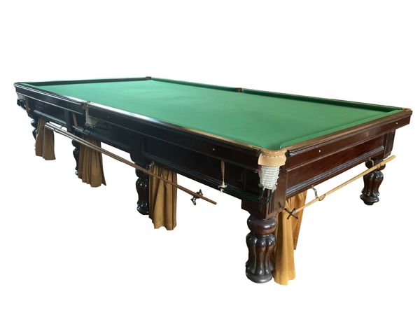 A VICTORIAN MAHOGANY BILLIARDS TABLE