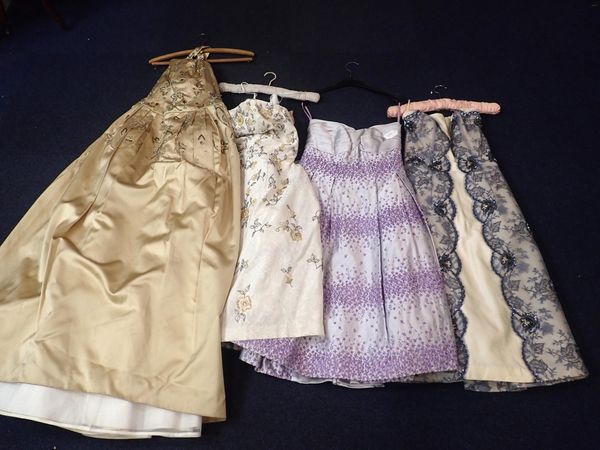 PERLMUTT, LONDON: BEADED AND BONED COCKTAIL DRESS