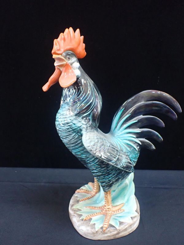 A HAND PAINTED ITALIAN COCKEREL