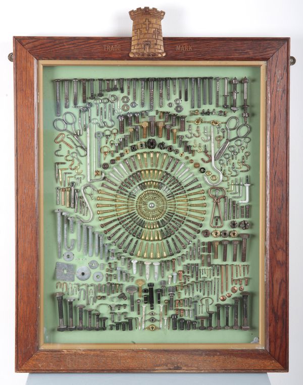 GUEST, KEEN & NETTLEFOLDS (MIDLANDS) LIMITED: A TRADE DISPLAY CASE FOR NUTS, BOLTS AND HARDWARE
