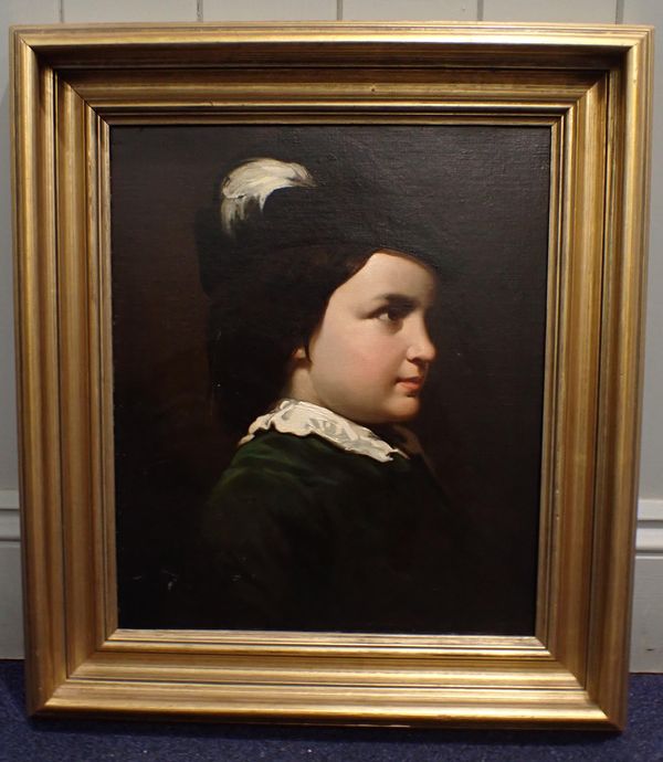 AN UNSIGNED PORTRAIT OF BOY'S HEAD