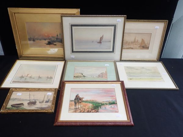 A COLLECTION OF WATERCOLOURS, MOSTLY MARITIME SUBJECTS