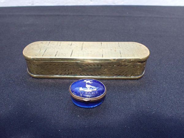 A DUTCH BRASS TOBACCO BOX