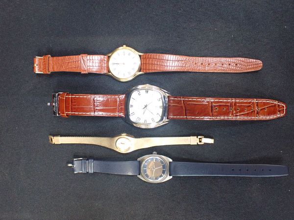 SEIKO: A GENTLEMANS' GOLD-PLATED WRISTWATCH