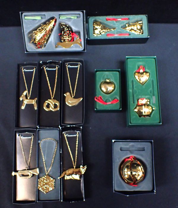 A COLLECTION OF GEORG JENSEN CHRISTMAS ORNAMENTS