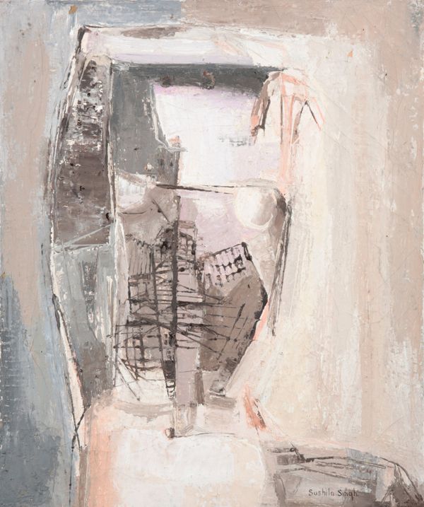 *SUSHILA SINGH (1904-1999) 'Woman Shading Her Eyes'