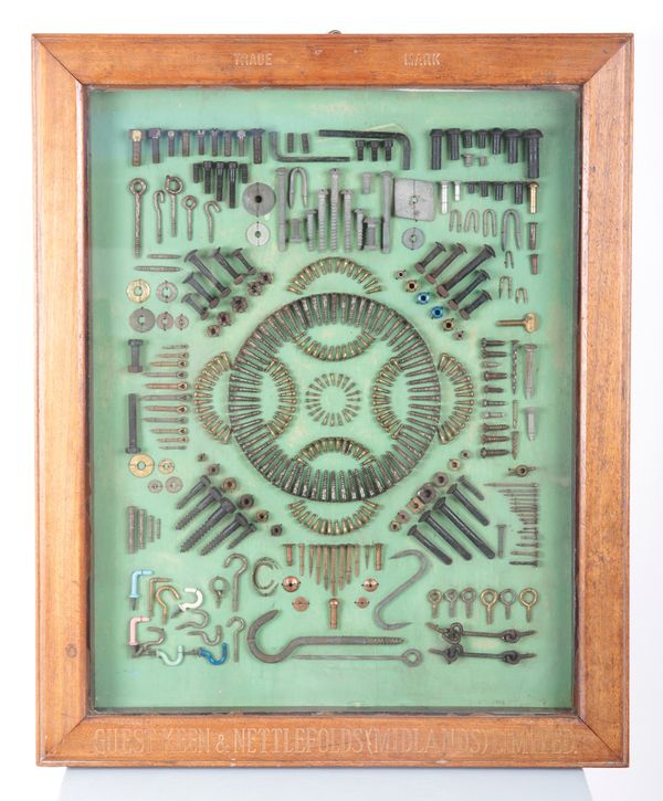 GUEST, KEEN & NETTLEFOLDS (MIDLANDS) LIMITED: A TRADE DISPLAY CASE FOR NAILS, BOLTS AND HARDWARE