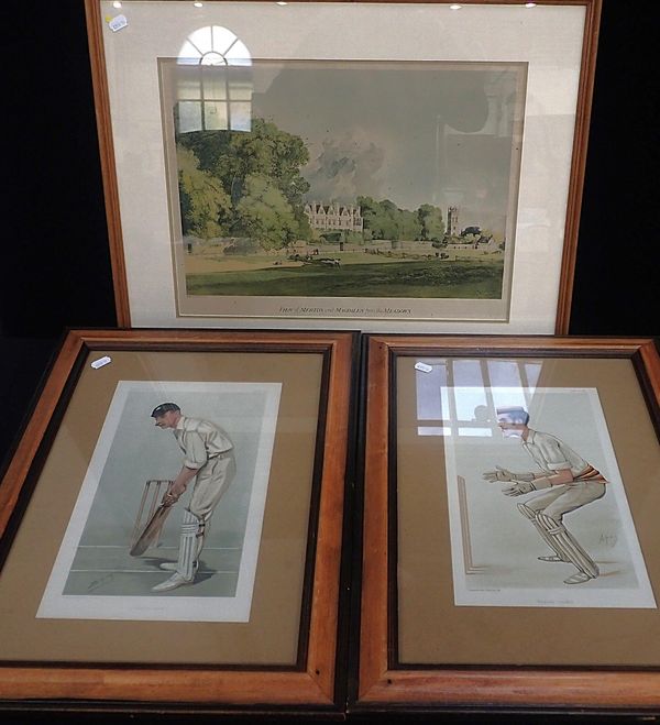 'VIEW OF MERTON AND MAGDALEN FROM THE MEADOWS'