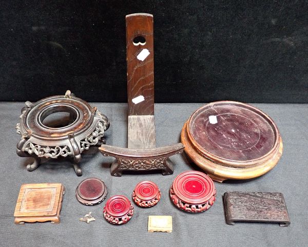 A COLLECTION OF CHINESE HARDWOOD STANDS