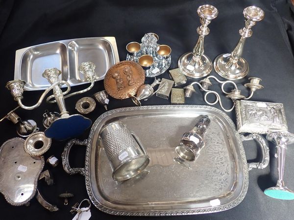 A QUANTITY OF SILVER-PLATED WARE